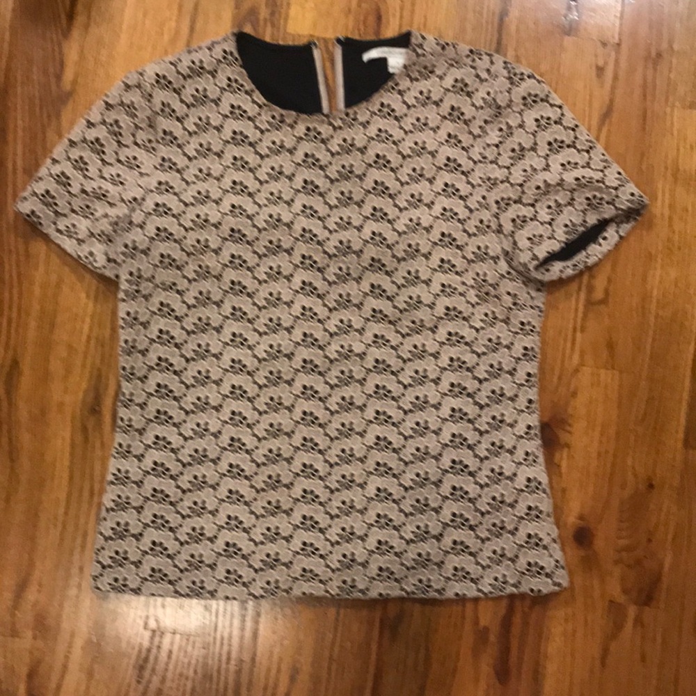 DVF lace flowered top - size 6